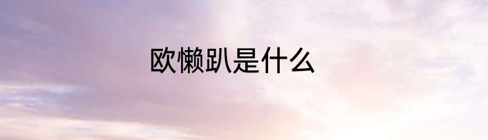 欧懒趴是什么