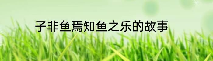 子非鱼焉知鱼之乐的故事
