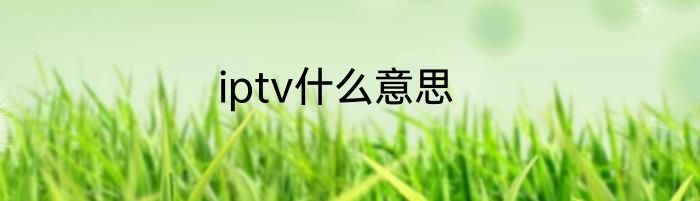 iptv什么意思