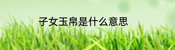子女玉帛是什么意思