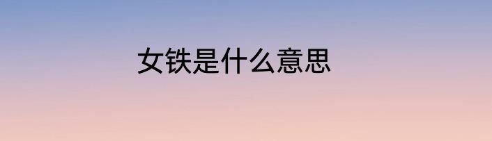女铁是什么意思