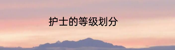 护士的等级划分