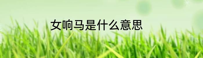 女响马是什么意思