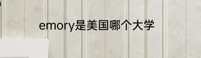 emory是美国哪个大学