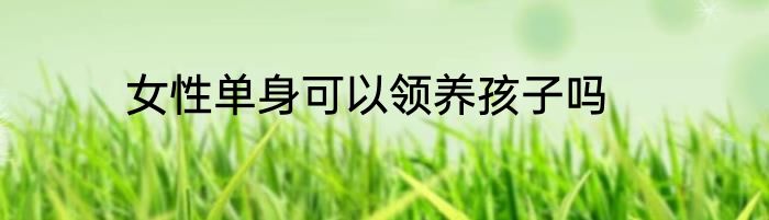 女性单身可以领养孩子吗