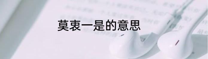 莫衷一是的意思