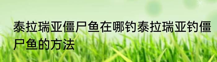 泰拉瑞亚僵尸鱼在哪钓泰拉瑞亚钓僵尸鱼的方法