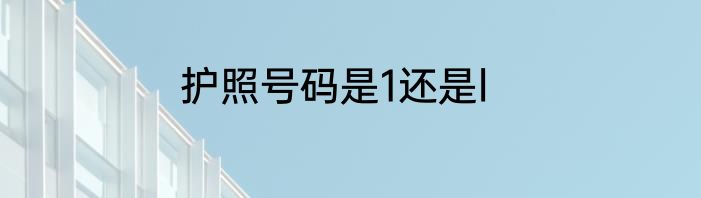 护照号码是1还是l