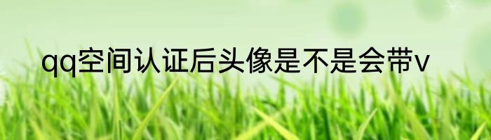 qq空间认证后头像是不是会带v