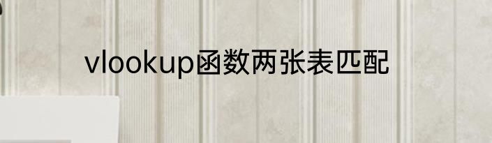 vlookup函数两张表匹配