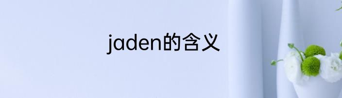 jaden的含义