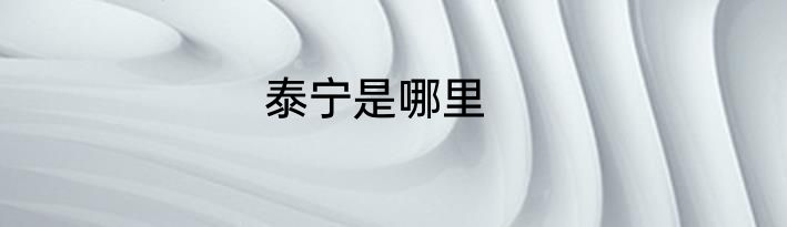泰宁是哪里
