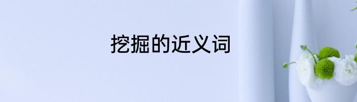 挖掘的近义词