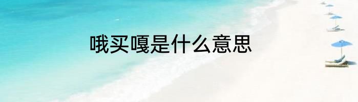 哦买嘎是什么意思