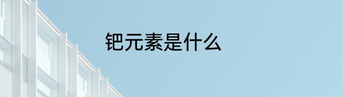钯元素是什么