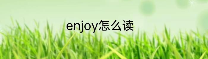 enjoy怎么读