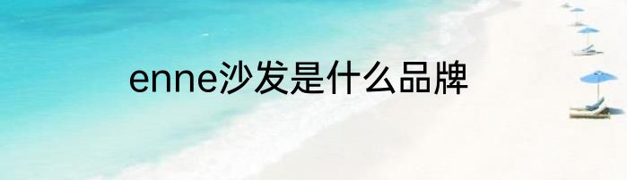 enne沙发是什么品牌