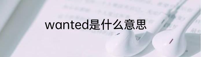 wanted是什么意思