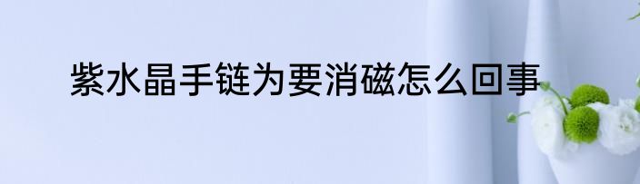 紫水晶手链为要消磁怎么回事