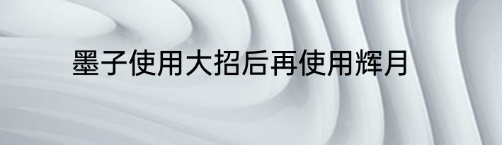 墨子使用大招后再使用辉月