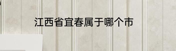 江西省宜春属于哪个市
