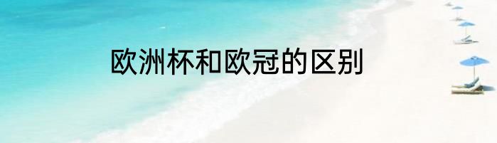 欧洲杯和欧冠的区别