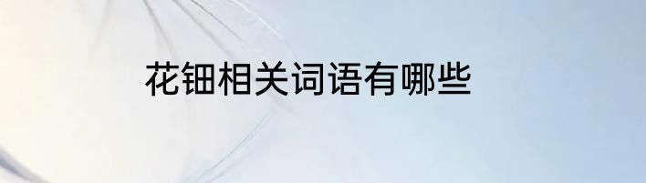 花钿相关词语有哪些