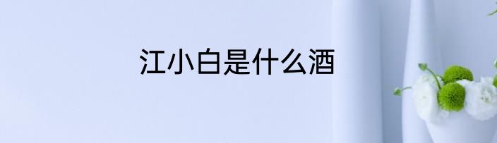 江小白是什么酒