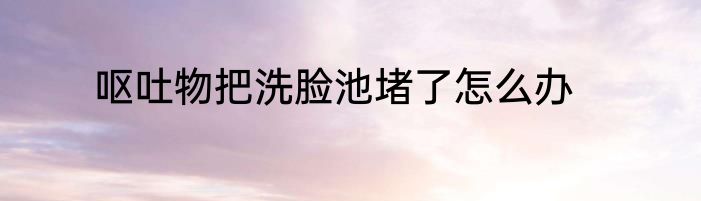 呕吐物把洗脸池堵了怎么办