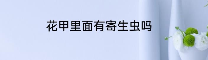 花甲里面有寄生虫吗