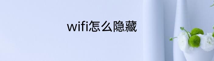wifi怎么隐藏
