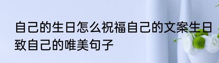 自己的生日怎么祝福自己的文案生日致自己的唯美句子