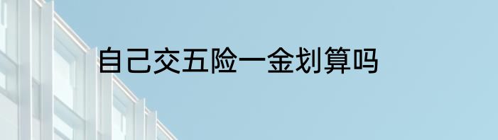 自己交五险一金划算吗