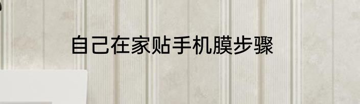 自己在家贴手机膜步骤