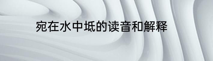 宛在水中坻的读音和解释
