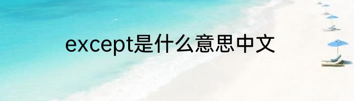 except是什么意思中文