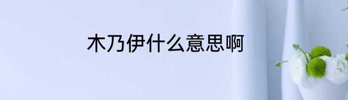 木乃伊什么意思啊