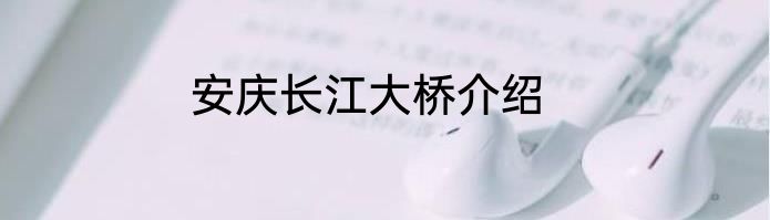 安庆长江大桥介绍