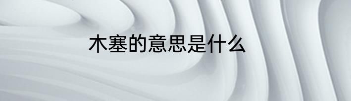 木塞的意思是什么