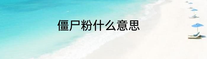 僵尸粉什么意思