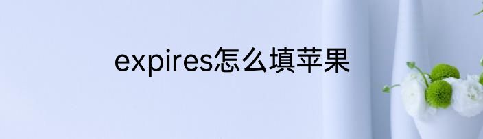 expires怎么填苹果