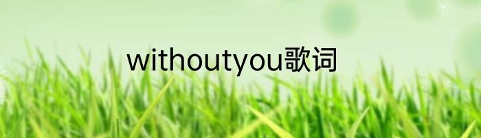withoutyou歌词