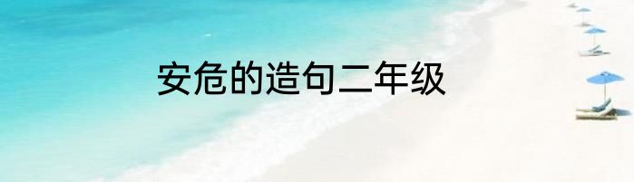 安危的造句二年级