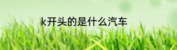k开头的是什么汽车