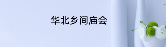 华北乡间庙会