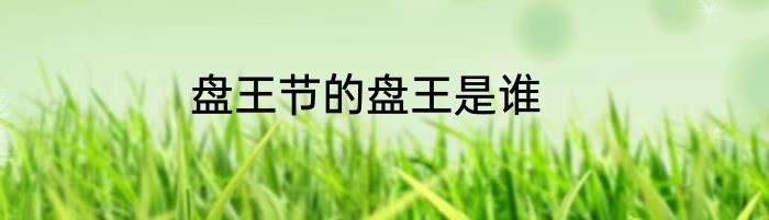 盘王节的盘王是谁