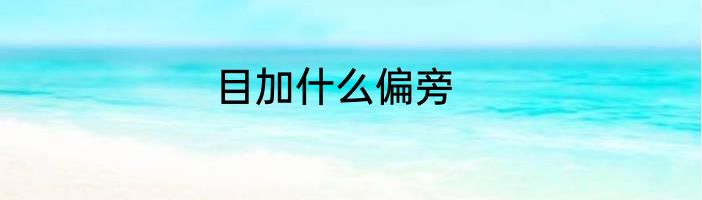 目加什么偏旁