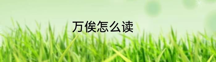 万俟怎么读
