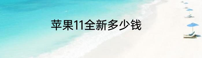 苹果11全新多少钱