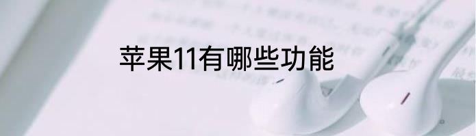 苹果11有哪些功能